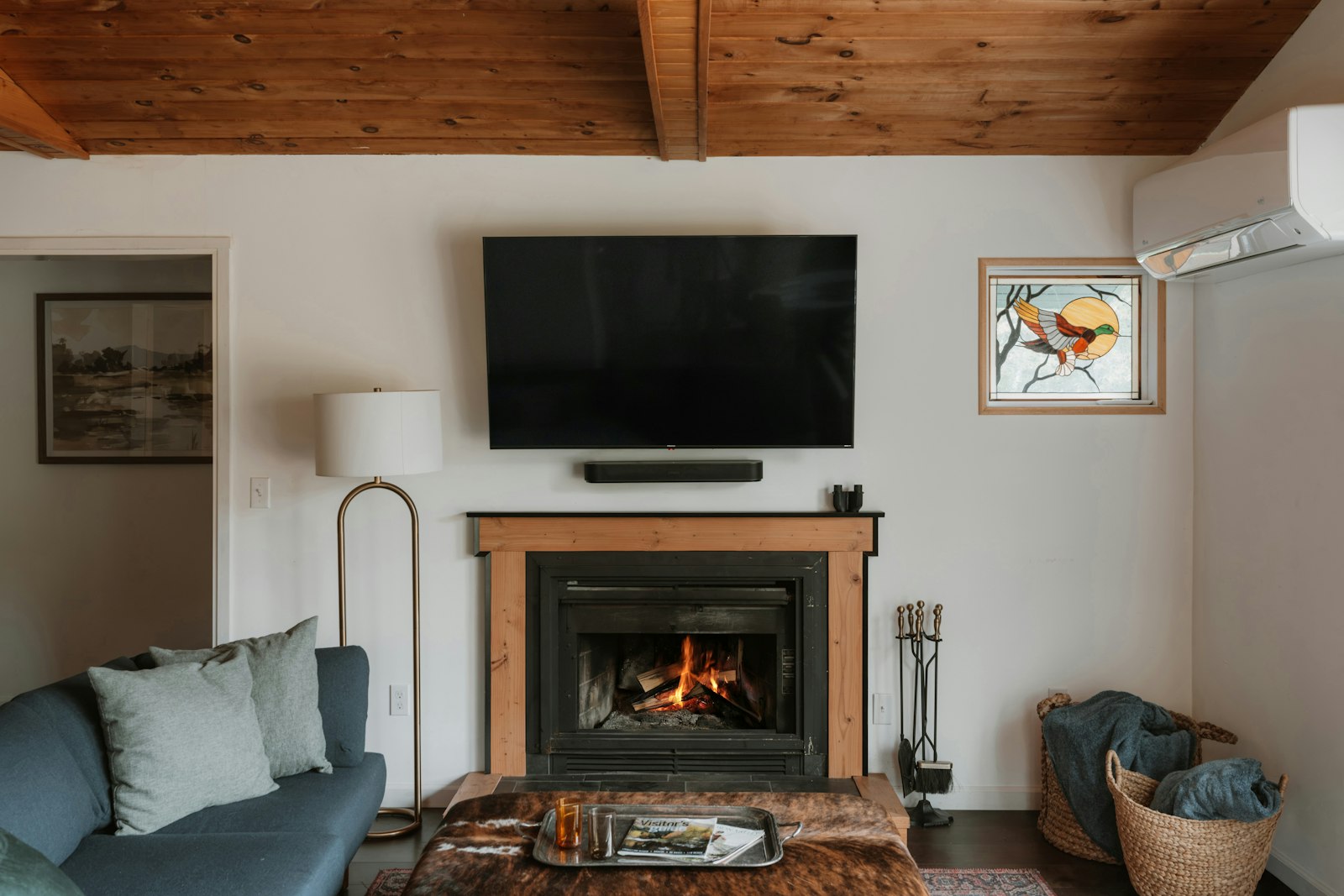 Cozy, warm living room representing home and stability